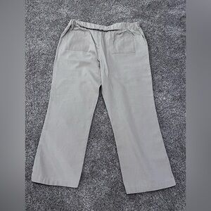 Linen Wide Leg Pants in Tan